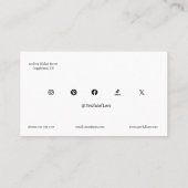 Carte De Visite Code QR et médias sociaux pour les services de gar (Dos)