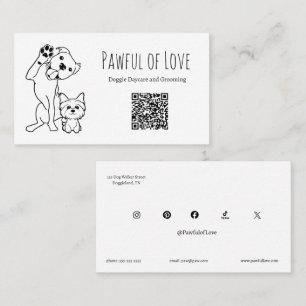 Carte De Visite Code QR et médias sociaux pour les services de gar
