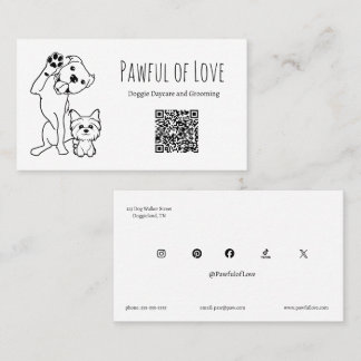 Carte De Visite Code QR et médias sociaux pour les services de gar