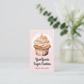 Carte De Visite Code QR et site Web Cupcake tendance (Debout devant)