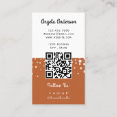 Carte De Visite Code QR et site Web Cupcake tendance (Dos)