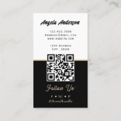 Carte De Visite Code QR et site Web du salon de thé (Dos)