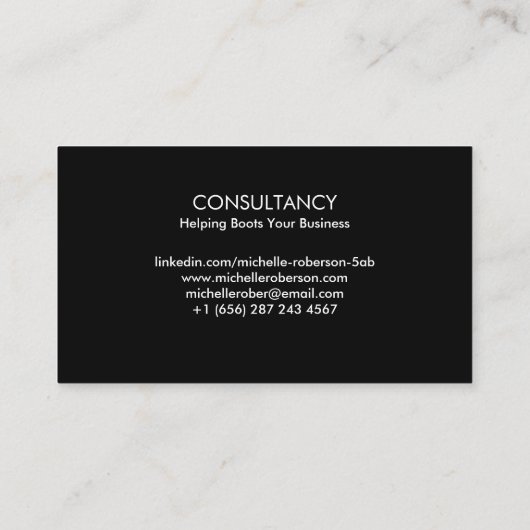 Carte De Visite Code Qr et tête (Dos)