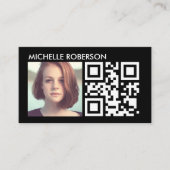 Carte De Visite Code Qr et tête (Devant)