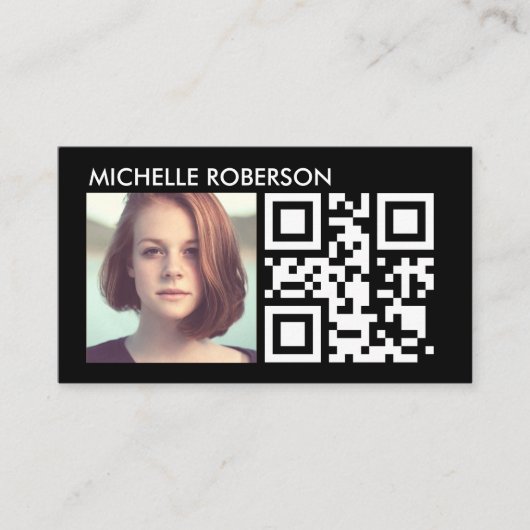 Carte De Visite Code Qr et tête (Devant)