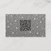Carte De Visite Code QR étincelant diamant budgétaire (Dos)