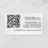 Carte De Visite Code QR Eucalyptus et Lavande Aquarelle Rustique (Dos)
