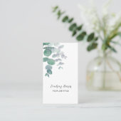 Carte De Visite Code QR Eucalyptus Greenery (Debout devant)