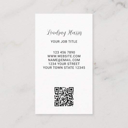 Carte De Visite Code QR Eucalyptus Greenery (Dos)