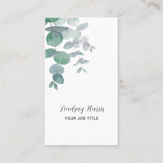 Carte De Visite Code QR Eucalyptus Greenery (Devant)