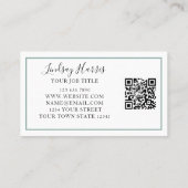Carte De Visite Code QR Eucalyptus Greenery (Dos)