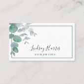 Carte De Visite Code QR Eucalyptus Greenery (Devant)