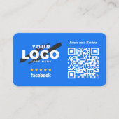 Carte De Visite Code QR Évaluation 5 Étoiles sur Facebook pour Mon (Devant)