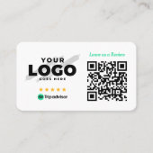 Carte De Visite Code QR Évaluation Entreprise Tripadvisor Commenta (Devant)