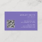 Carte De Visite Code QR fleur sauvage (Dos)