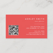 Carte De Visite Code QR Fleur sauvage dynamique (Dos)