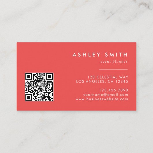 Carte De Visite Code QR Fleur sauvage dynamique (Dos)