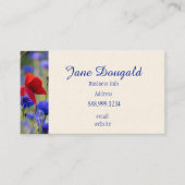 Carte De Visite Code QR Fleurs Botaniques Florales Gras Épaisses (Devant)