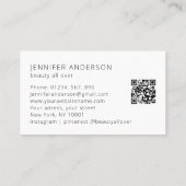 Carte De Visite Code QR floral moderne (Dos)