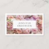Carte De Visite Code QR floral moderne (Devant)