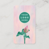 Carte De Visite Code QR floral moderne Connectez-vous avec nous Ve (Dos)