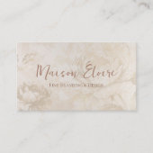 Carte De Visite Code QR Floral Professionnel Luxe Moderne Élégant (Devant)