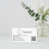 Carte De Visite Code Qr Générique Générique De Script Sur Les Médi (Debout devant)