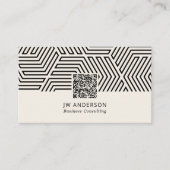 Carte De Visite Code QR géométrique moderne (Devant)