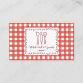 Carte De Visite Code QR Gingham Ferme Rustique Boulangerie (Devant)