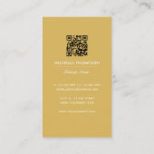 Carte De Visite Code QR Glam Chic Rouge et Or pour l'Industrie de (Dos)