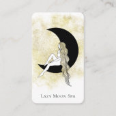 Carte De Visite *~* Code QR GODDESS Femme sur lune céleste (Devant)