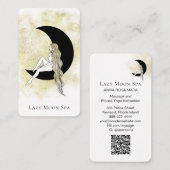 Carte De Visite *~* Code QR GODDESS Femme sur lune céleste (Devant / Derrière)