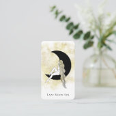 Carte De Visite *~* Code QR GODDESS Femme sur lune céleste (Debout devant)