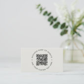 Carte De Visite Code QR | Gray Professionnal Scannable (Debout devant)