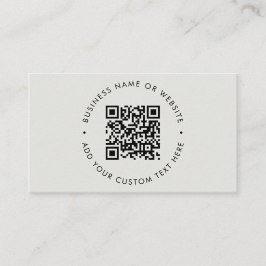 Carte De Visite Code QR | Gray Professionnal Scannable (Devant)