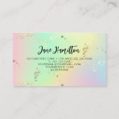 Carte De Visite Code QR Holographique Abstrait (Dos)