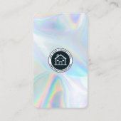 Carte De Visite Code QR holographique du logo de l'entreprise (Dos)