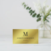 Carte De Visite Code QR holographique en métal faux or (Debout devant)