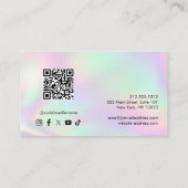 Carte De Visite Code QR Holographique Lash Tech (Dos)