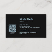 Carte De Visite Code QR Holographique moderne (Dos)