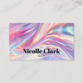 Carte De Visite Code QR Holographique moderne (Devant)