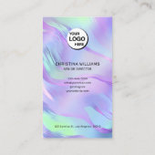 Carte De Visite Code QR Holographique Monogramme (Dos)