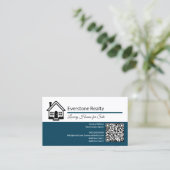 Carte De Visite Code QR immobilier professionnel  (Debout devant)