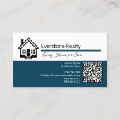 Carte De Visite Code QR immobilier professionnel  (Devant)