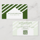 Carte De Visite Code Qr Immobilier Toiture Maison (Devant / Derrière)