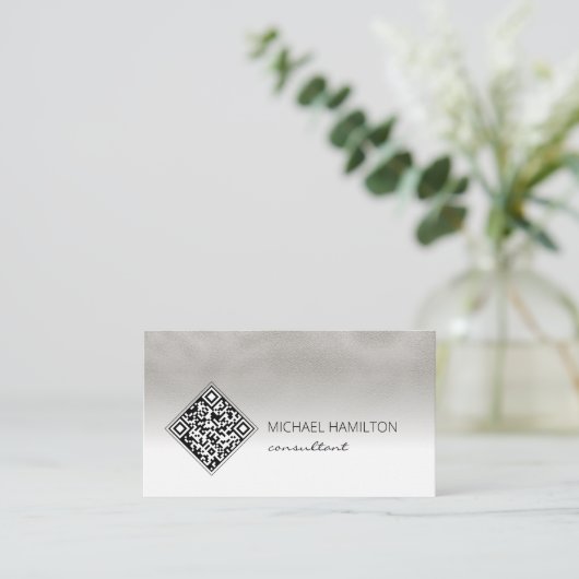 Carte De Visite Code QR industriel (Debout devant)