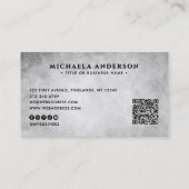 Carte De Visite Code QR industriel moderne & Socials (Dos)
