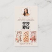 Carte De Visite Code QR Influenceur de médias sociaux Luxe Moderne (Dos)