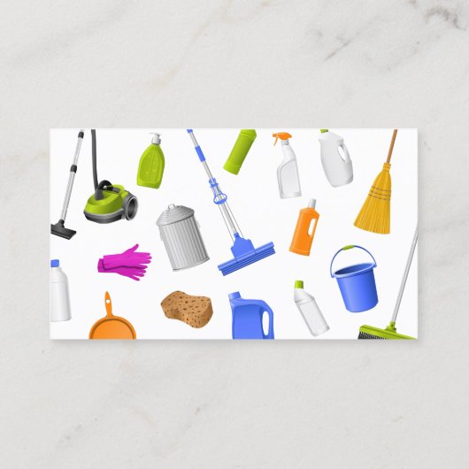 Carte De Visite Code Qr Janitorial Standard Service de nettoyage (Dos)