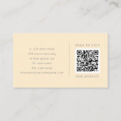 Carte De Visite Code QR jaune beurre neutre simple AVERY (Dos)